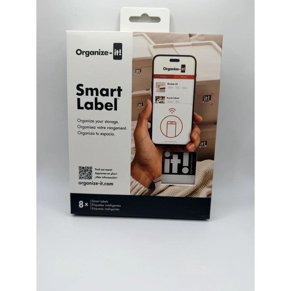 8x Organize-It Smart Label Utility Storage Organizer Tags Scan & Track App (A‎